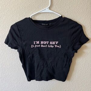 Black Graphic baby tee